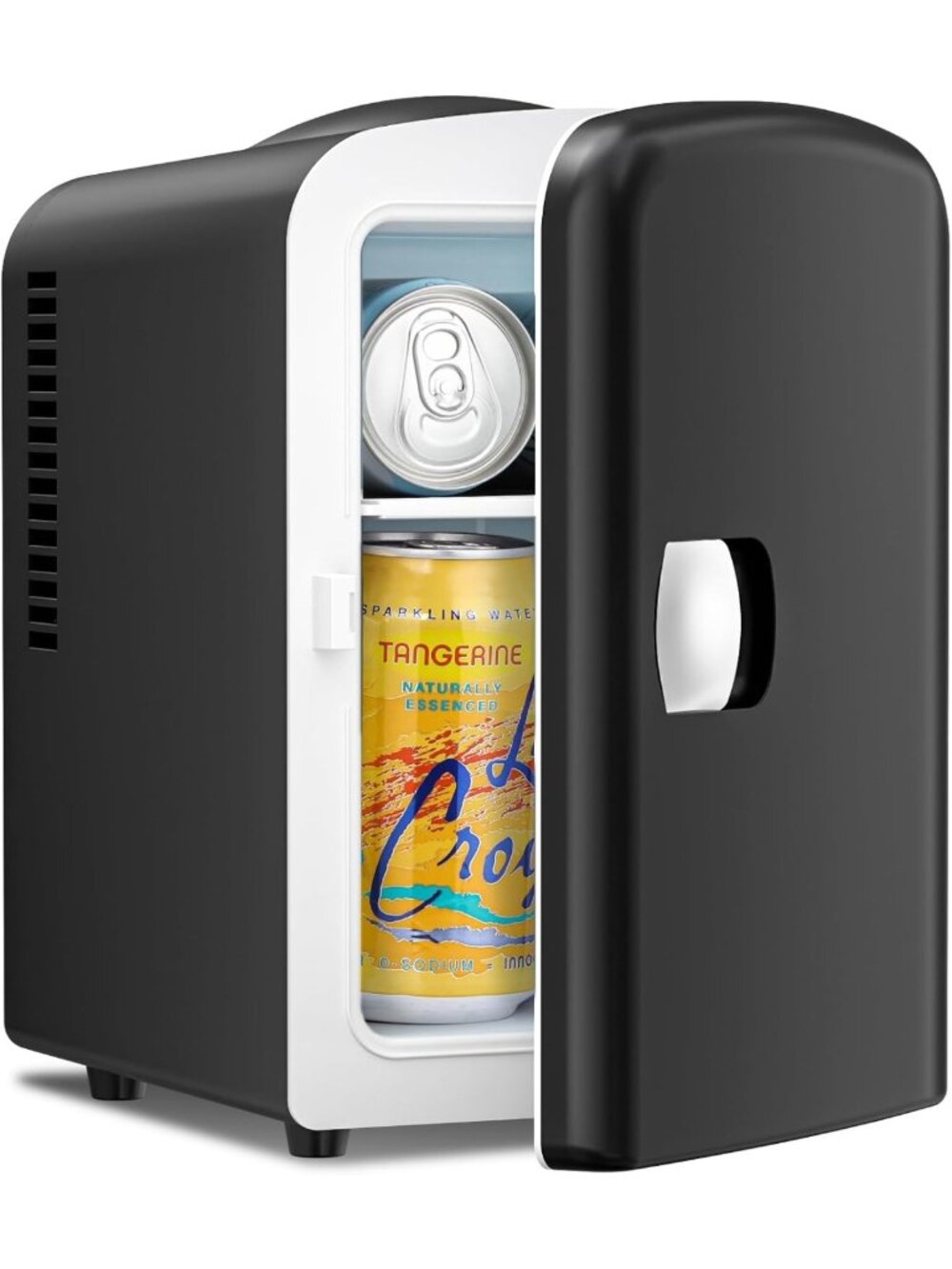 Compact 4L Portable Mini Fridge for Food, Drinks & Skincare - AC/DC Cooler for